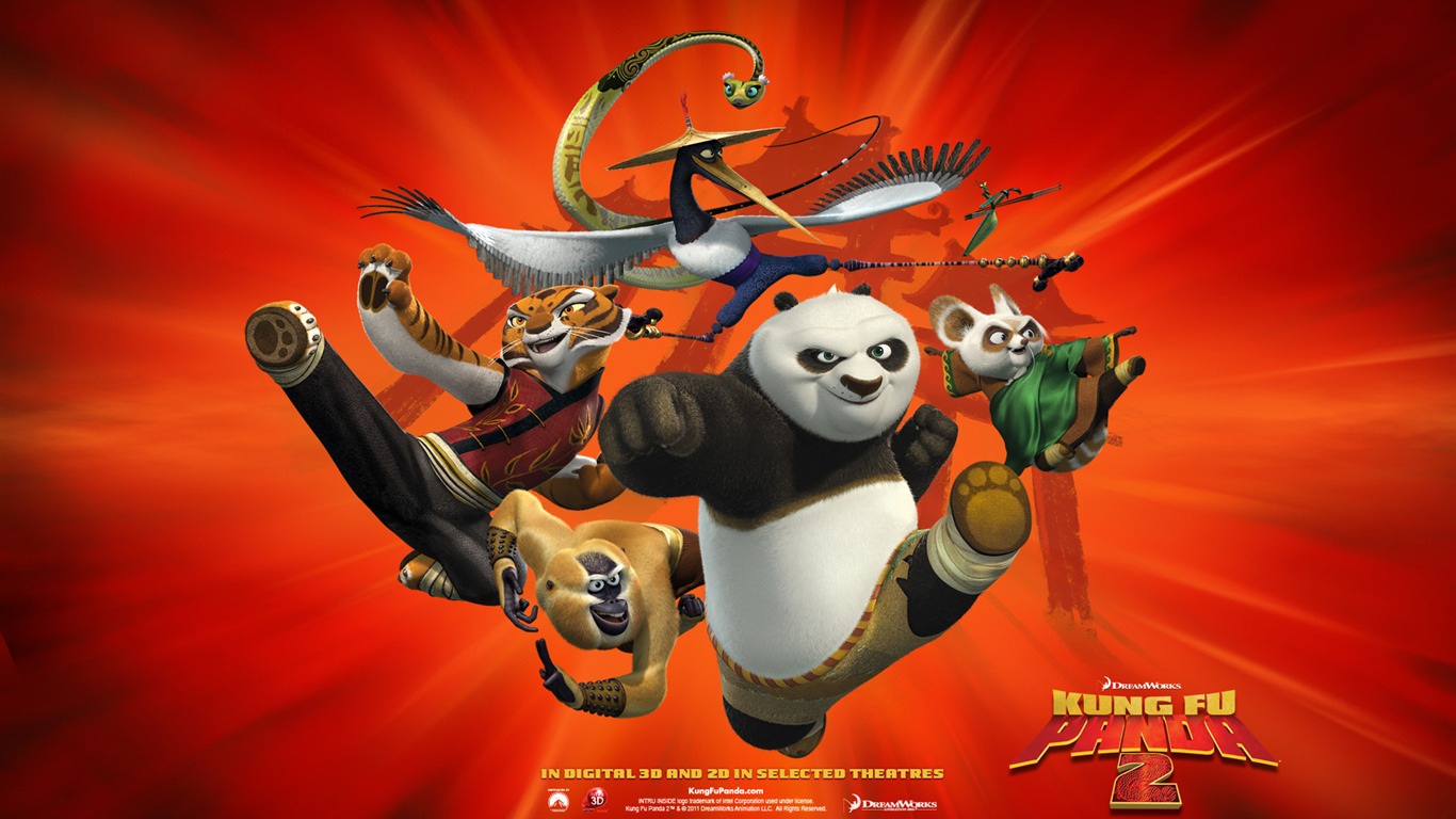Kung Fu Panda 2 HD tapety na plochu #4 - 1366x768