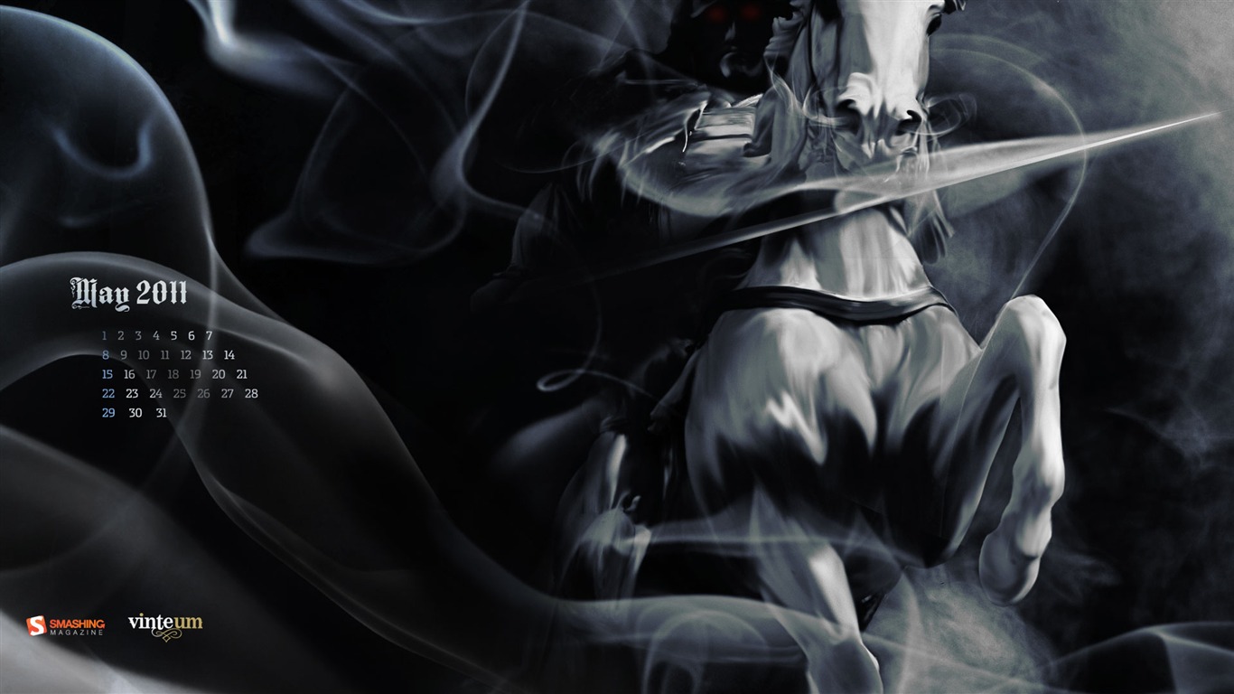 2011年5月 月曆壁紙(一) #6 - 1366x768