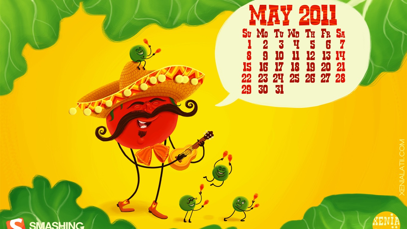 May 2011 Calendar Wallpaper (1) #14 - 1366x768
