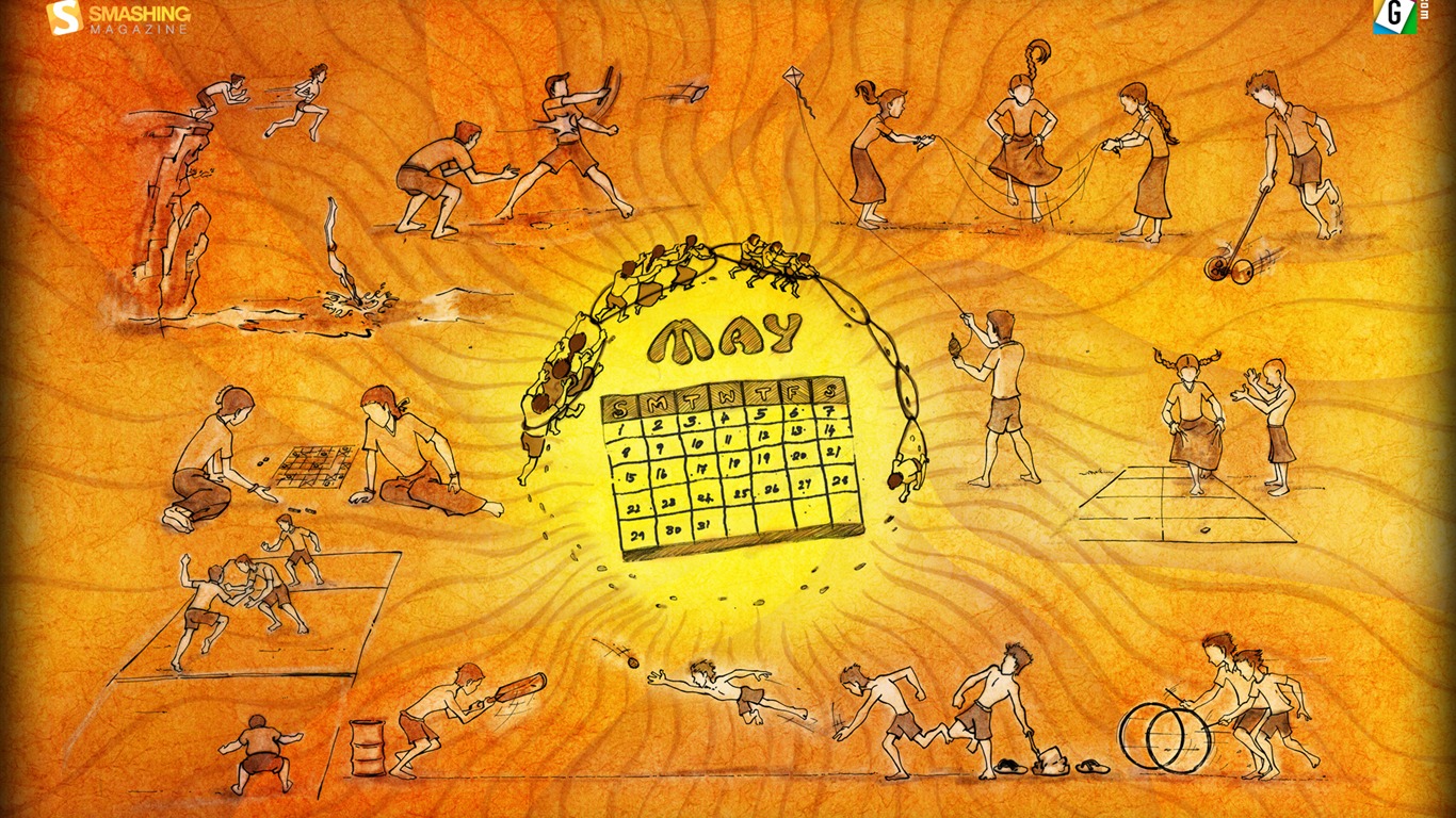 2011年5月 月曆壁紙(二) #4 - 1366x768