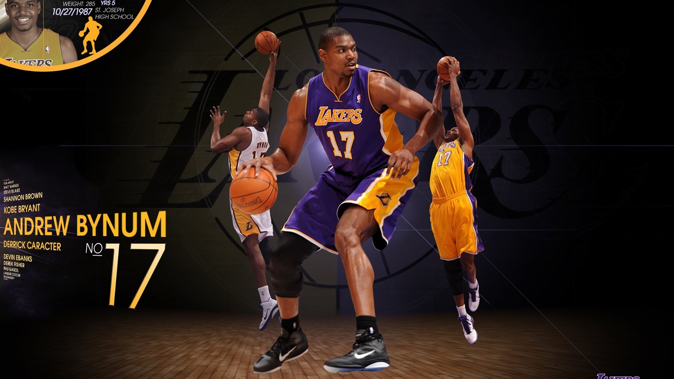 NBA 2010-11賽季 洛杉磯湖人隊 壁紙 #2 - 1366x768