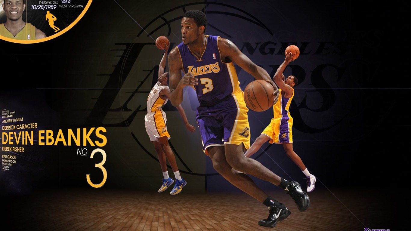 NBA 2010-11 temporada, Los Angeles Lakers Fondo de Pantalla #4 - 1366x768