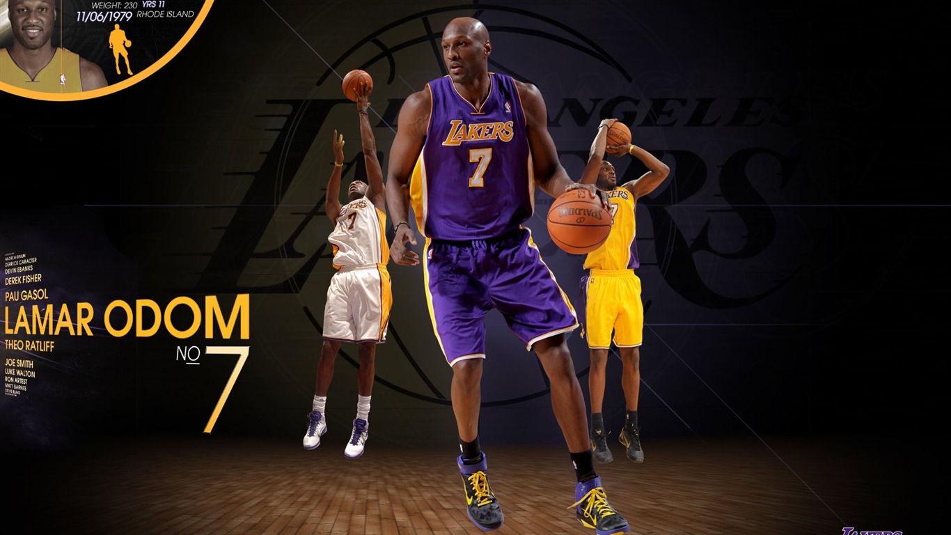 NBA 2010-11 temporada, Los Angeles Lakers Fondo de Pantalla #7 - 1366x768
