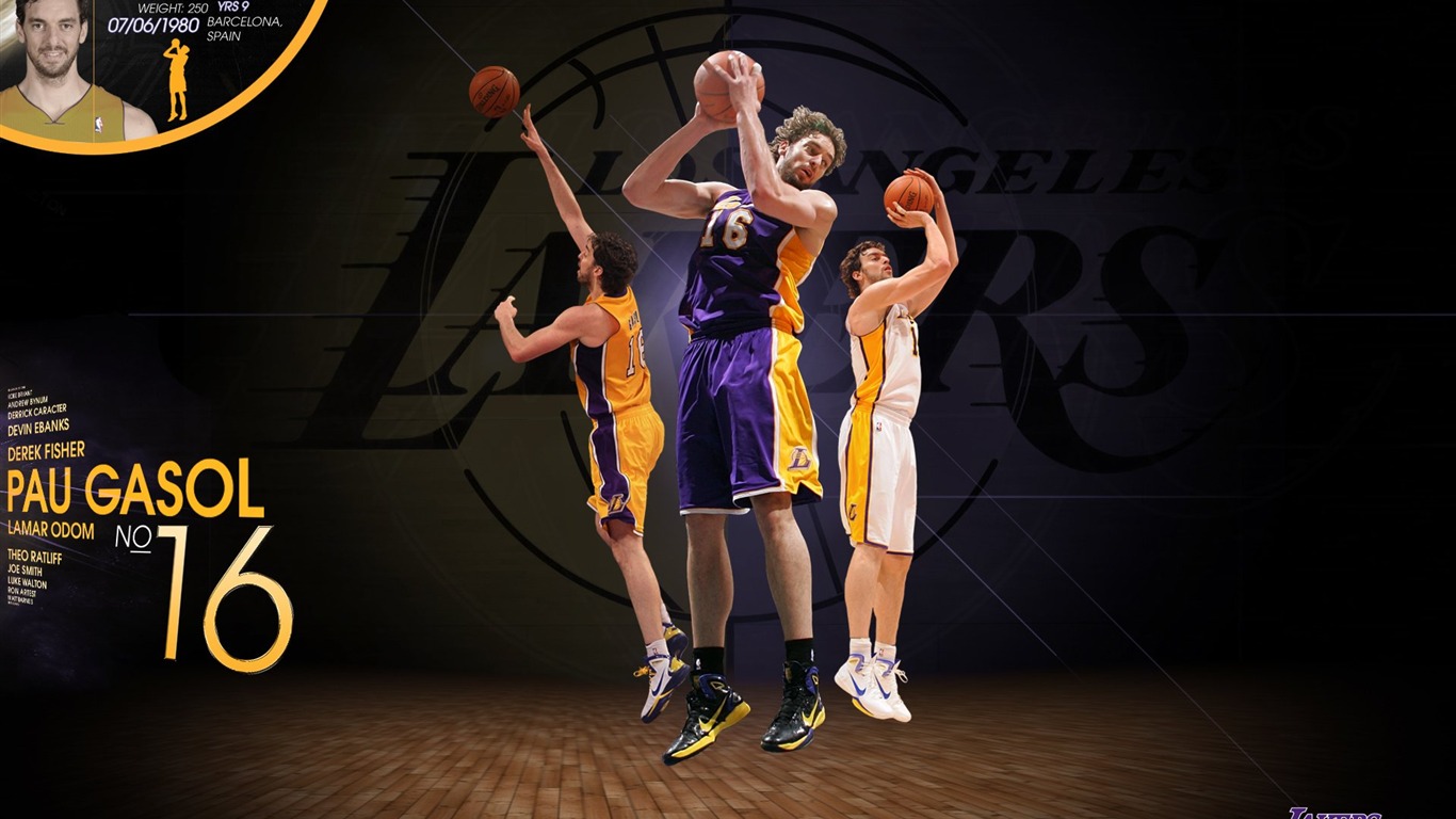 NBA 2010-11 temporada, Los Angeles Lakers Fondo de Pantalla #10 - 1366x768