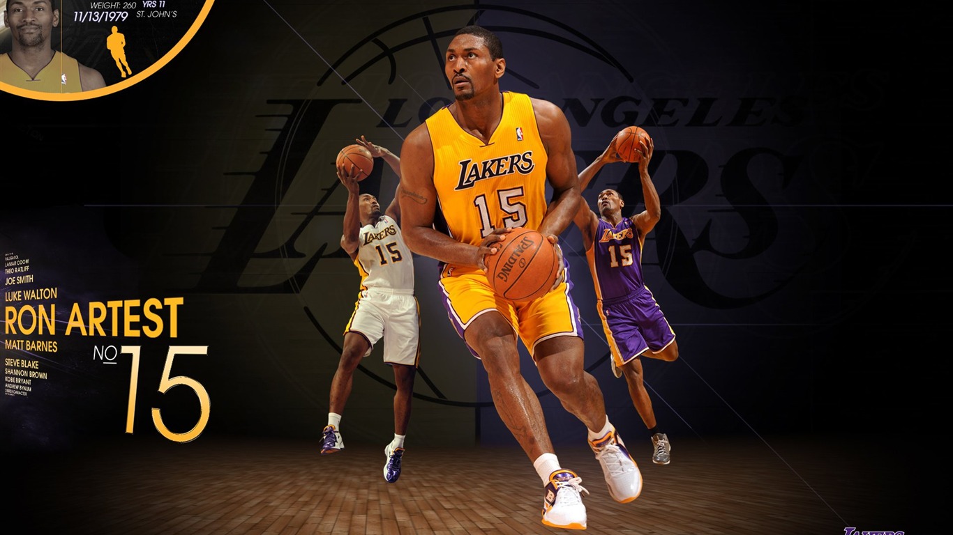 NBA 2010-11賽季 洛杉磯湖人隊 壁紙 #11 - 1366x768