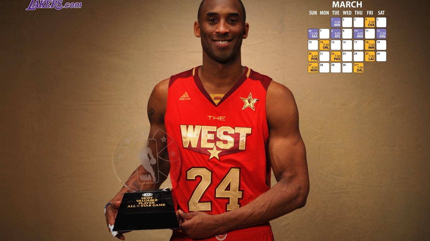 NBA 2010-11 시즌, 로스 앤젤레스 레이커스 배경 화면 #18 - 1366x768