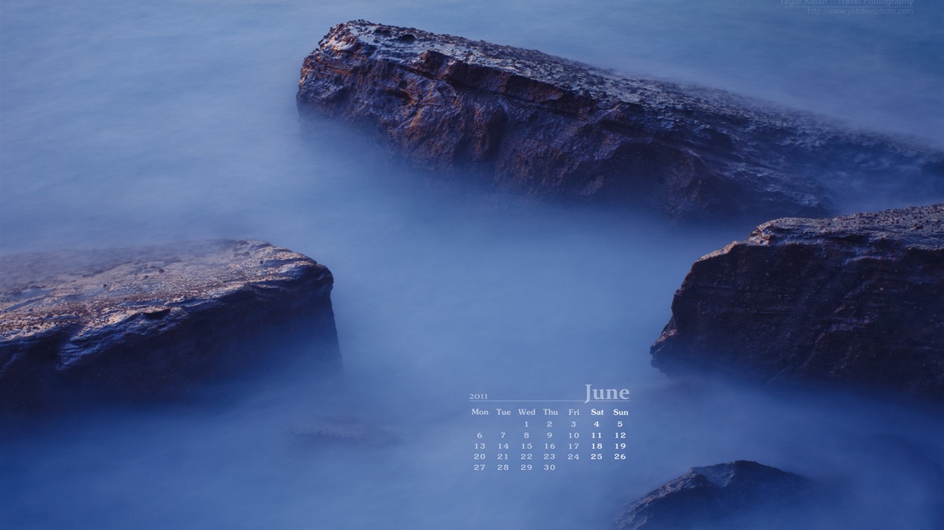 2011年6月 月曆壁紙(一) #5 - 1366x768