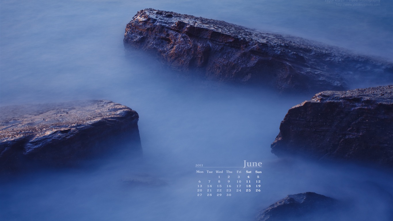 Juni 2011 Kalender Wallpaper (1) #5 - 1366x768