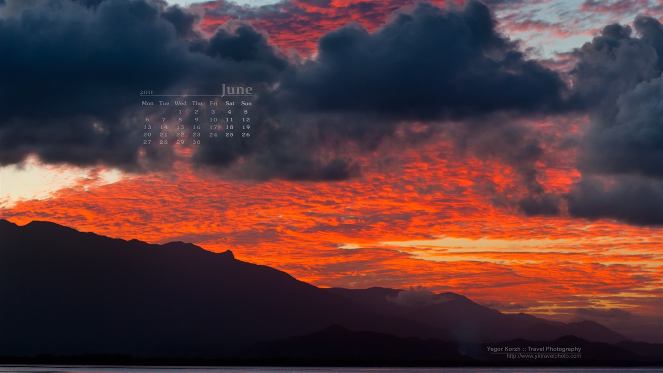 2011年6月 月曆壁紙(一) #6 - 1366x768