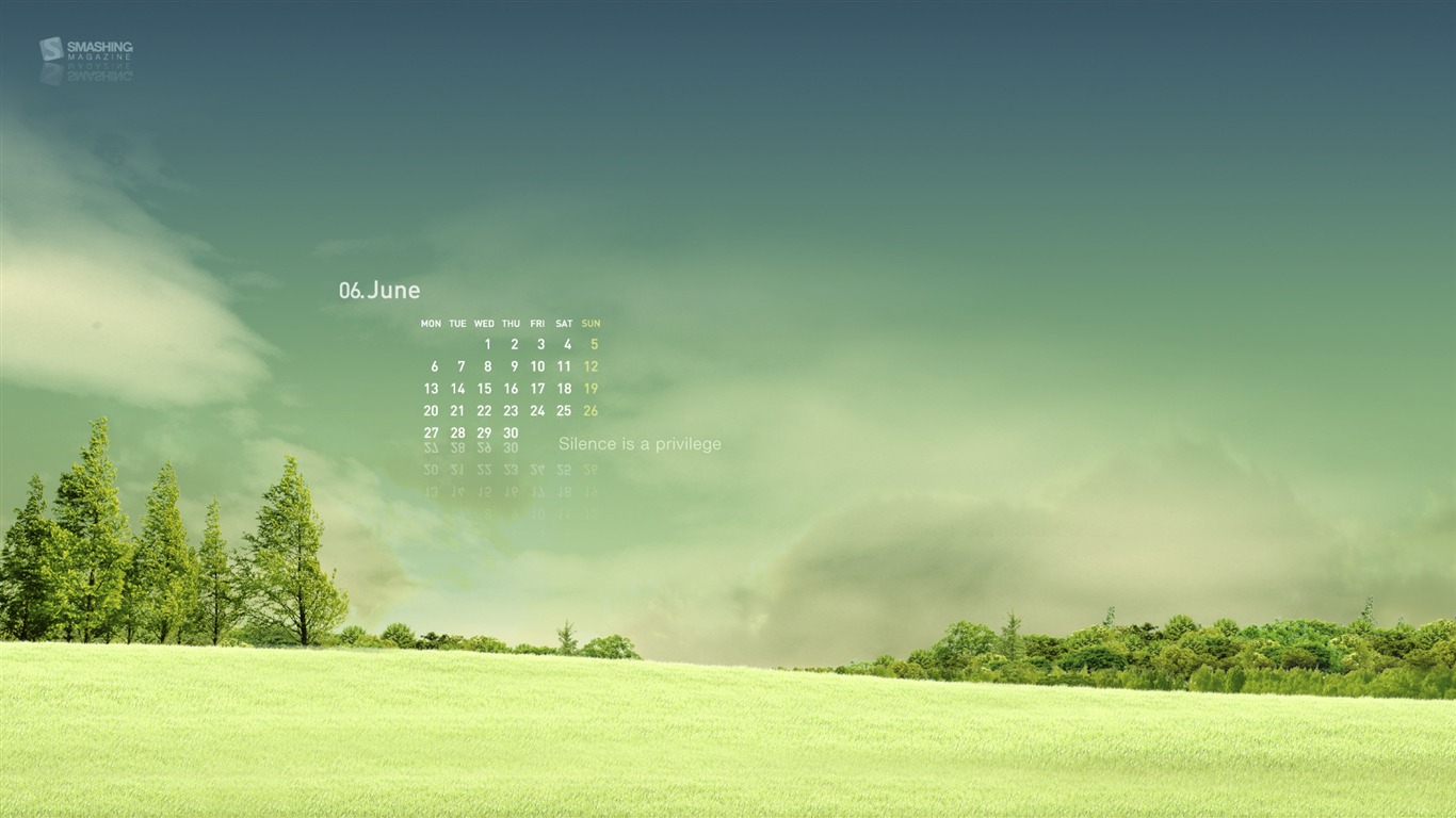 Juni 2011 Kalender Wallpaper (2) #8 - 1366x768
