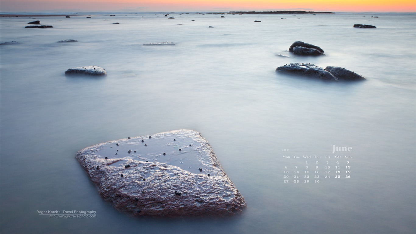 Juni 2011 Kalender Wallpaper (2) #16 - 1366x768