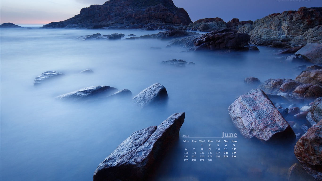 Juni 2011 Kalender Wallpaper (2) #17 - 1366x768