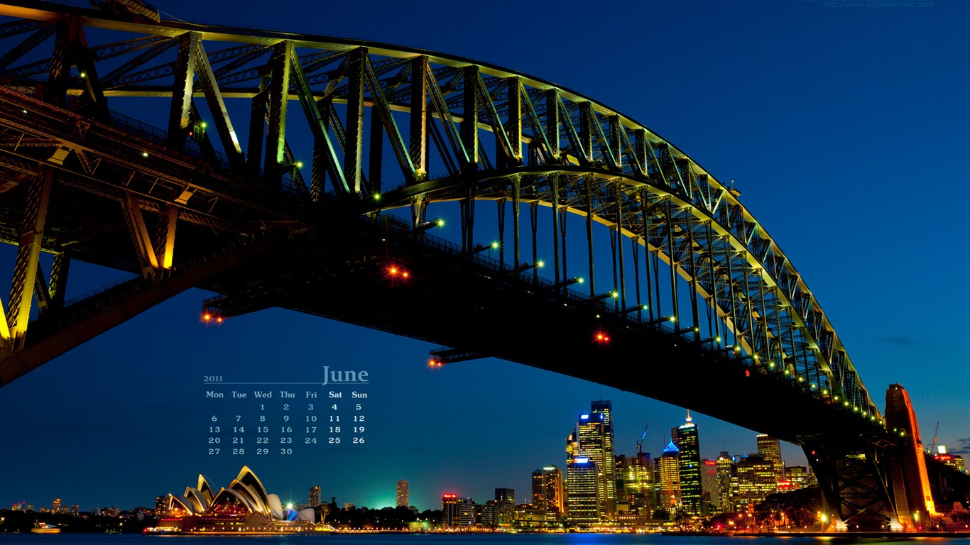 Juni 2011 Kalender Wallpaper (2) #18 - 1366x768