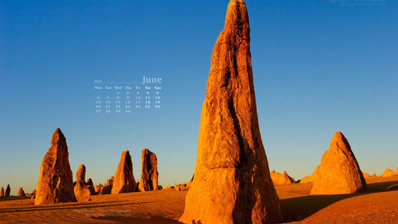 Juni 2011 Kalender Wallpaper (2) #19 - 1366x768