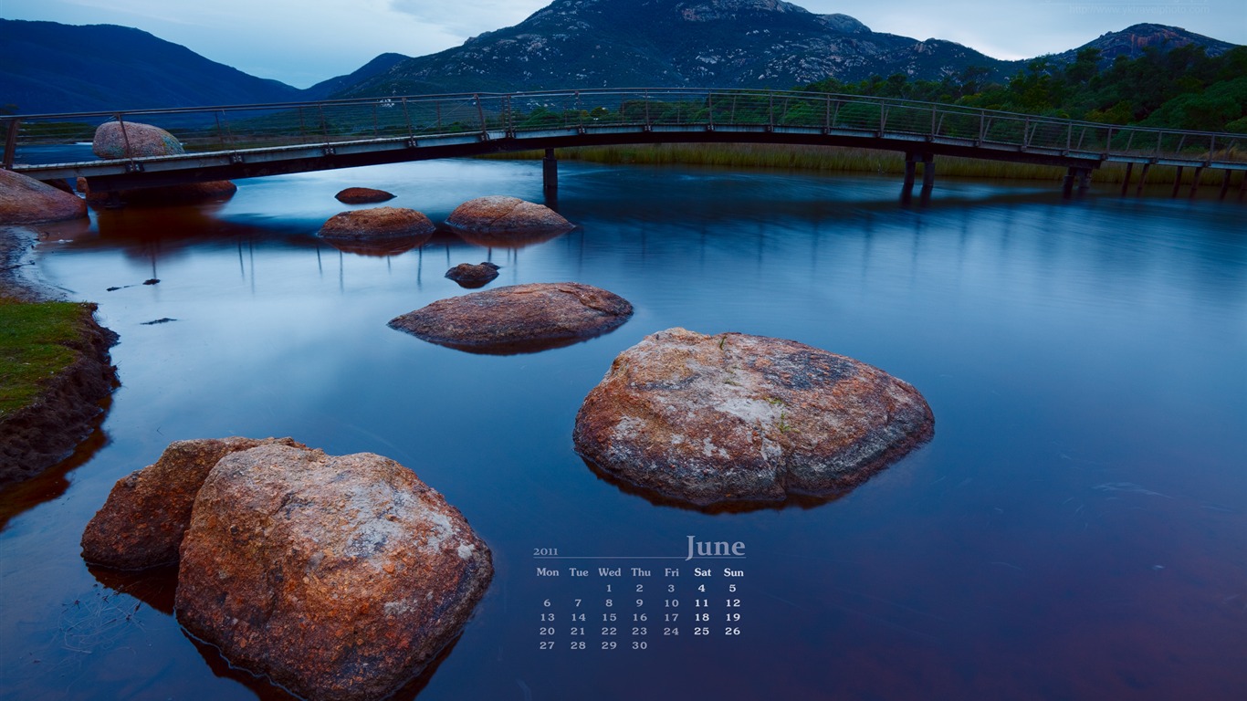2011年6月 月曆壁紙(二) #20 - 1366x768