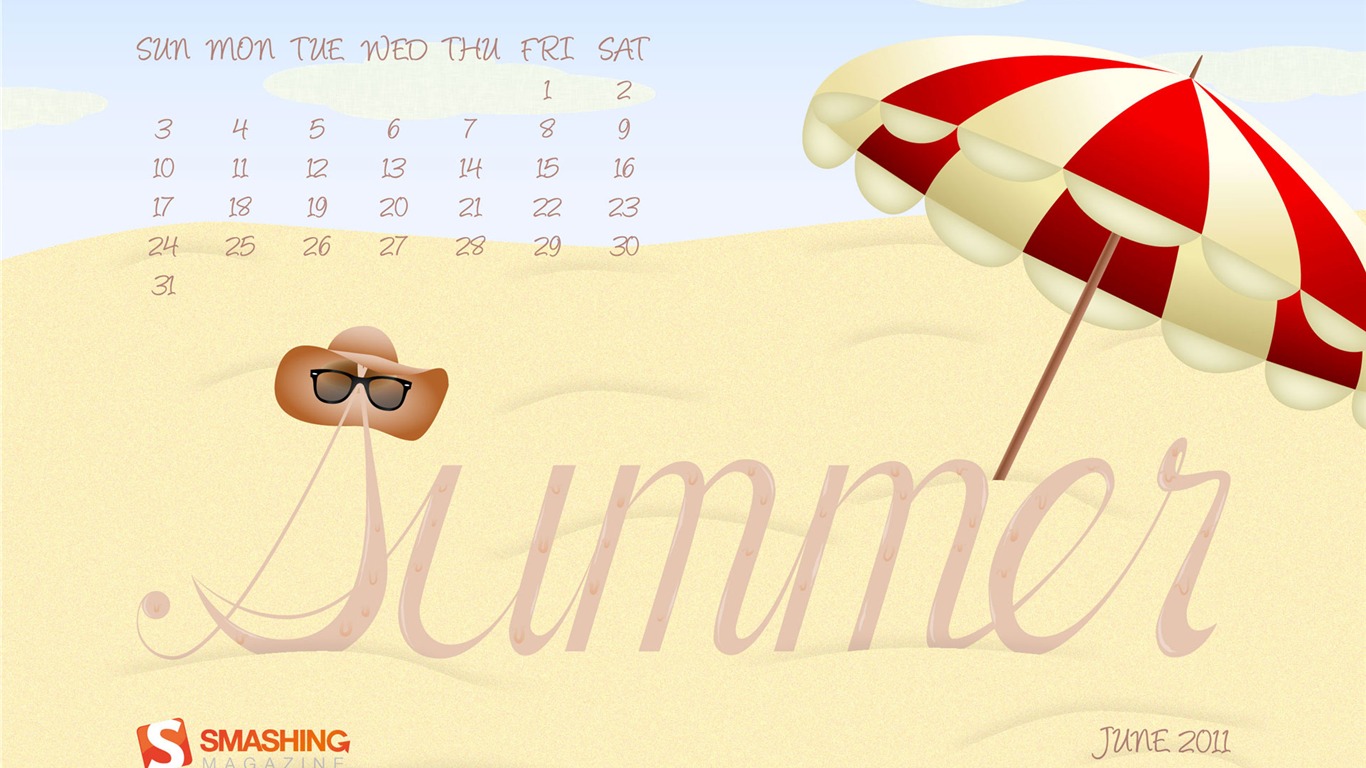 Juillet 2011 Calendar Wallpaper (2) #5 - 1366x768