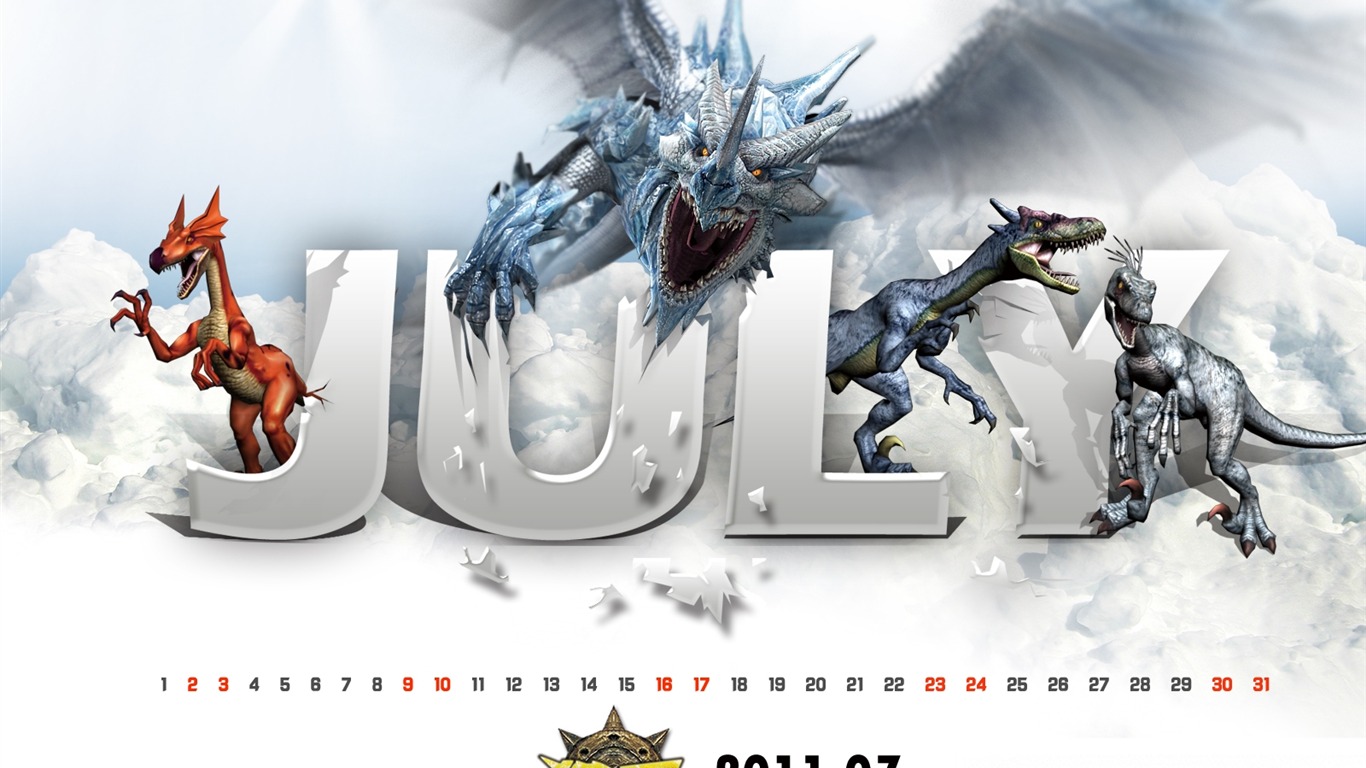 Juli 2011 Kalender Wallpaper (2) #15 - 1366x768