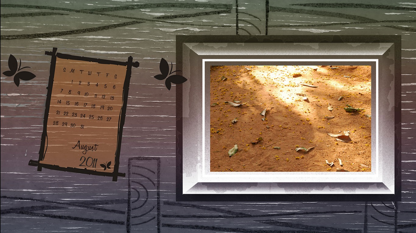 2011年8月 月曆壁紙(一) #15 - 1366x768