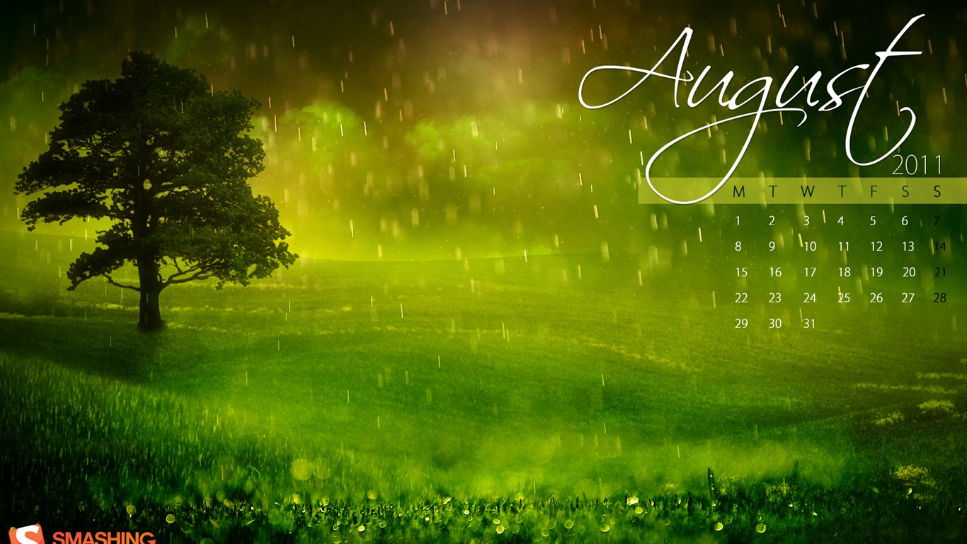 August 2011 calendar wallpaper (1) #17 - 1366x768