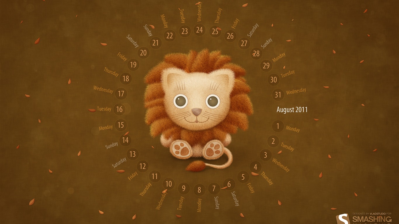 2011年8月 月曆壁紙(二) #3 - 1366x768