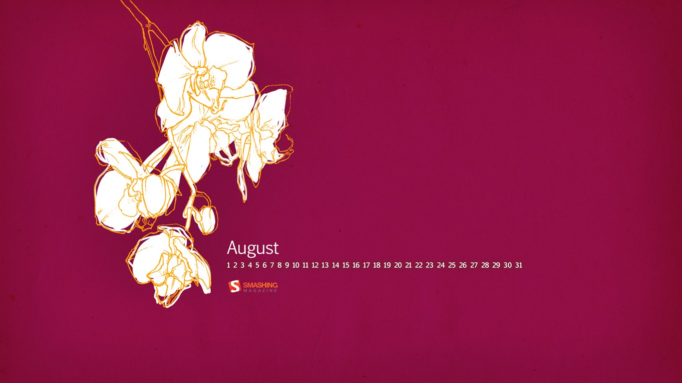 2011年8月 月曆壁紙(二) #6 - 1366x768