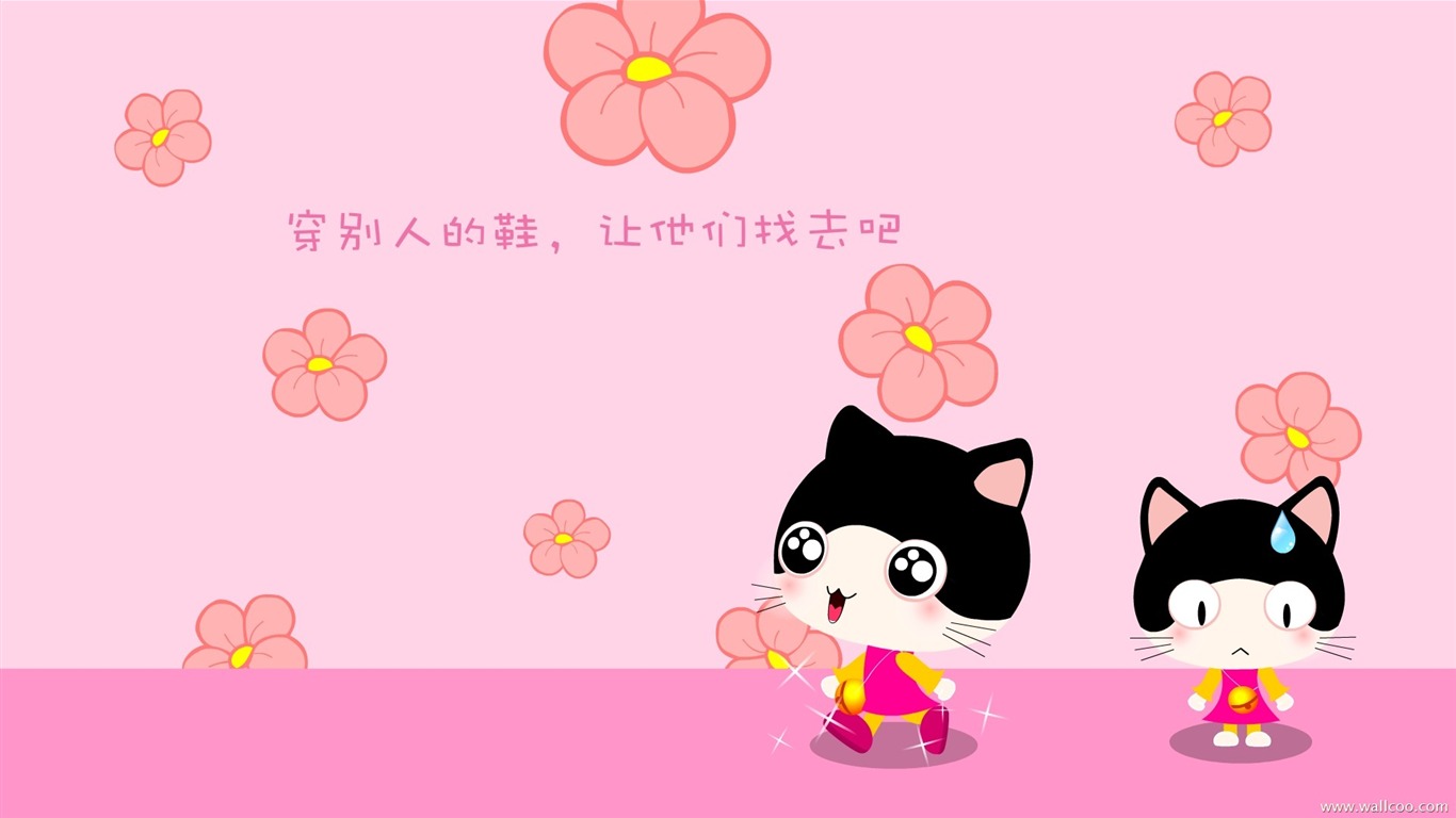 猫咪宝贝 卡通壁纸(五)11 - 1366x768