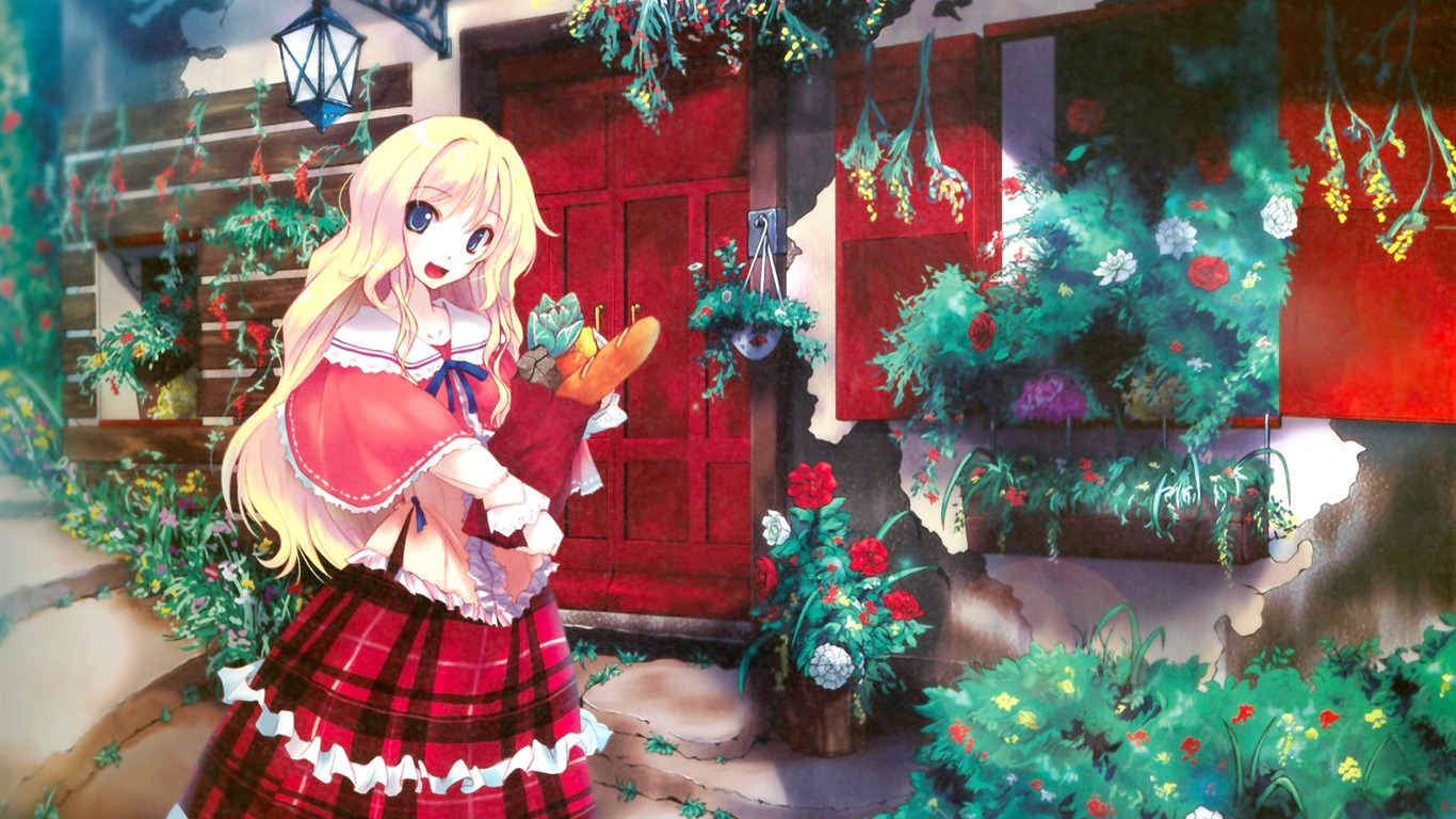 Anime girl HD tapety na plochu #11 - 1366x768