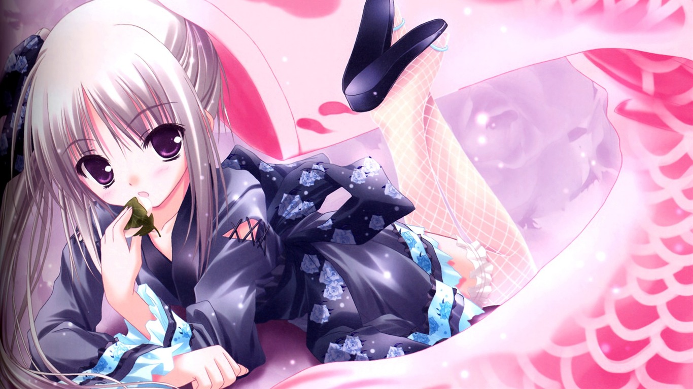 Anime girl HD tapety na plochu #23 - 1366x768