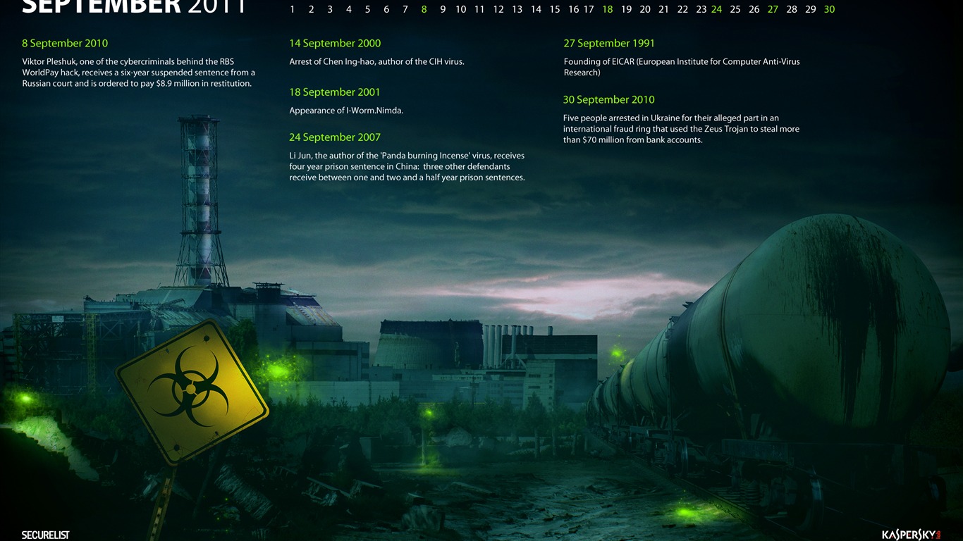 September 2011 Calendar Wallpaper (1) #3 - 1366x768