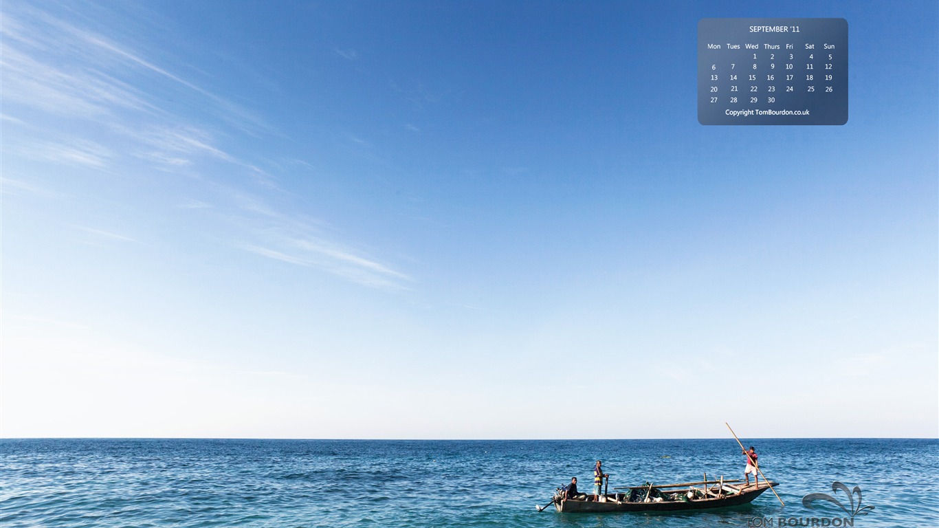 September 2011 Kalender Wallpaper (1) #4 - 1366x768