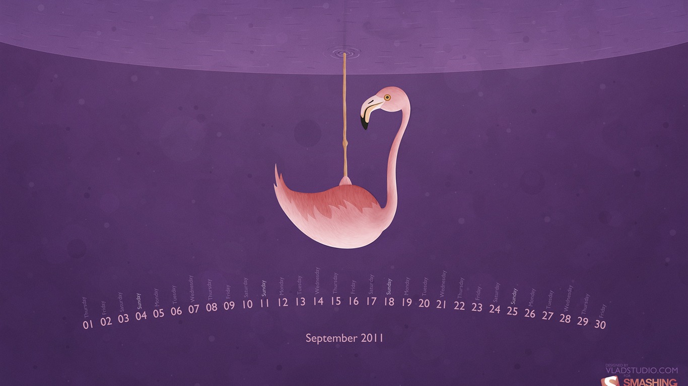 2011年9月 月曆壁紙(一) #14 - 1366x768