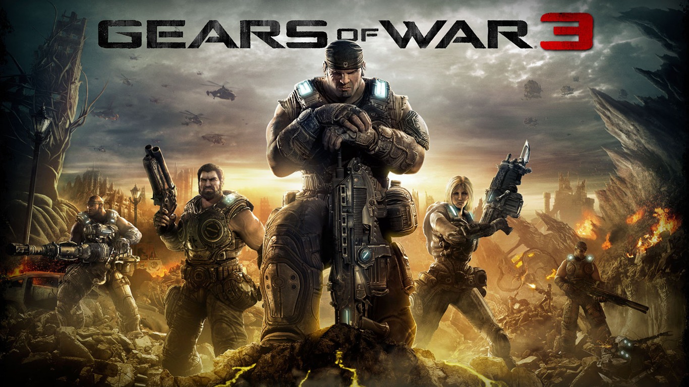 Gears of War 3 fondos de pantalla HD #1 - 1366x768