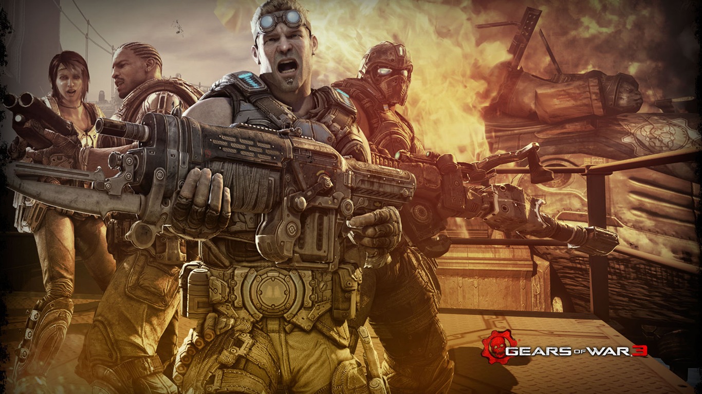 Gears of War 3 戰爭機器3 高清壁紙 #17 - 1366x768