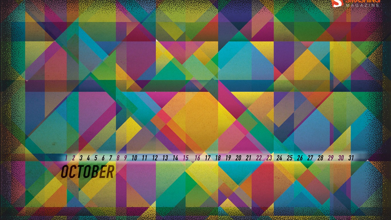 2011年10月 月曆壁紙(一) #7 - 1366x768