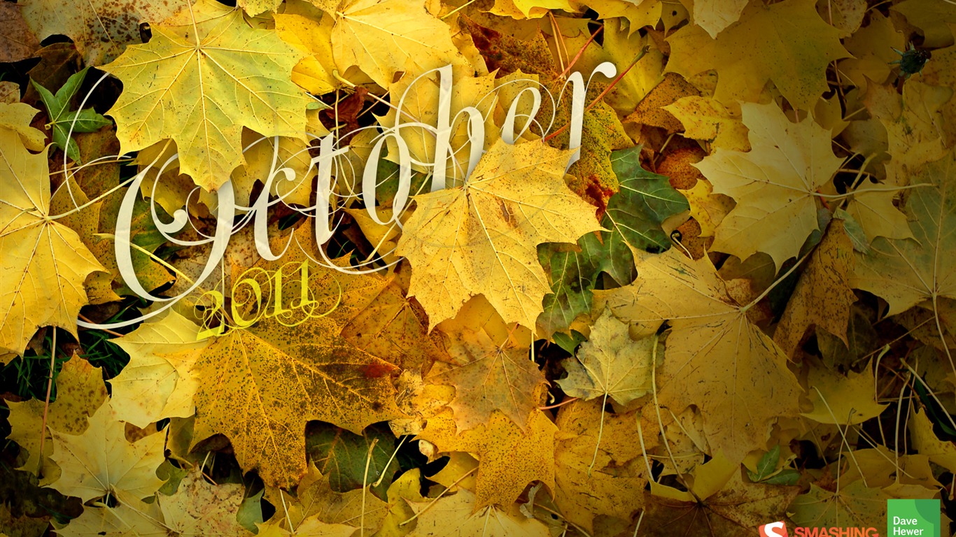 October 2011 Calendar Wallpaper (1) #10 - 1366x768