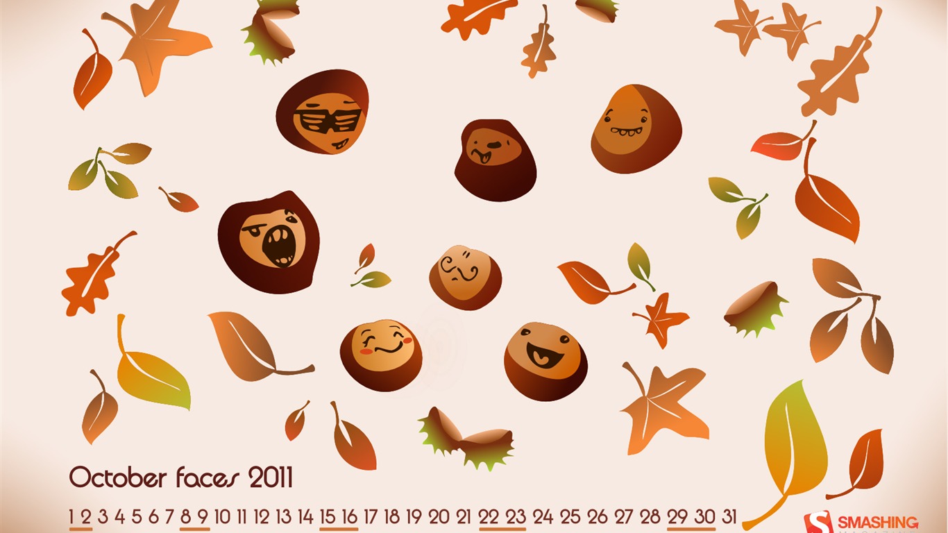 10 2011 Calendario Wallpaper (2) #5 - 1366x768