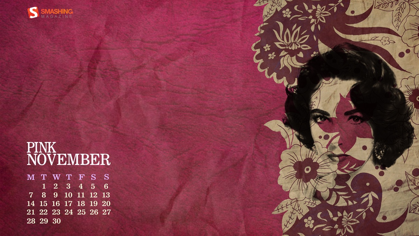 November 2011 Kalender Wallpaper (2) #7 - 1366x768