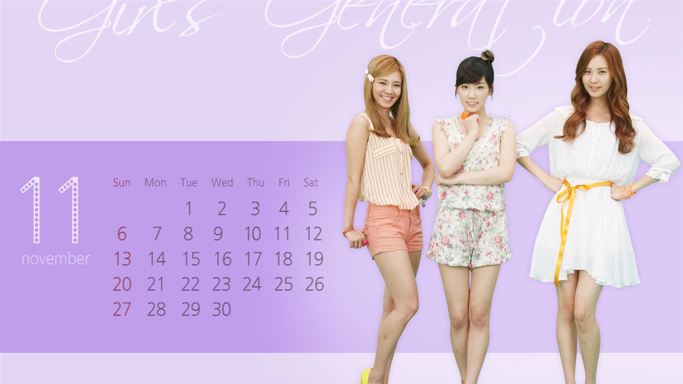 November 2011 Kalender Wallpaper (2) #15 - 1366x768