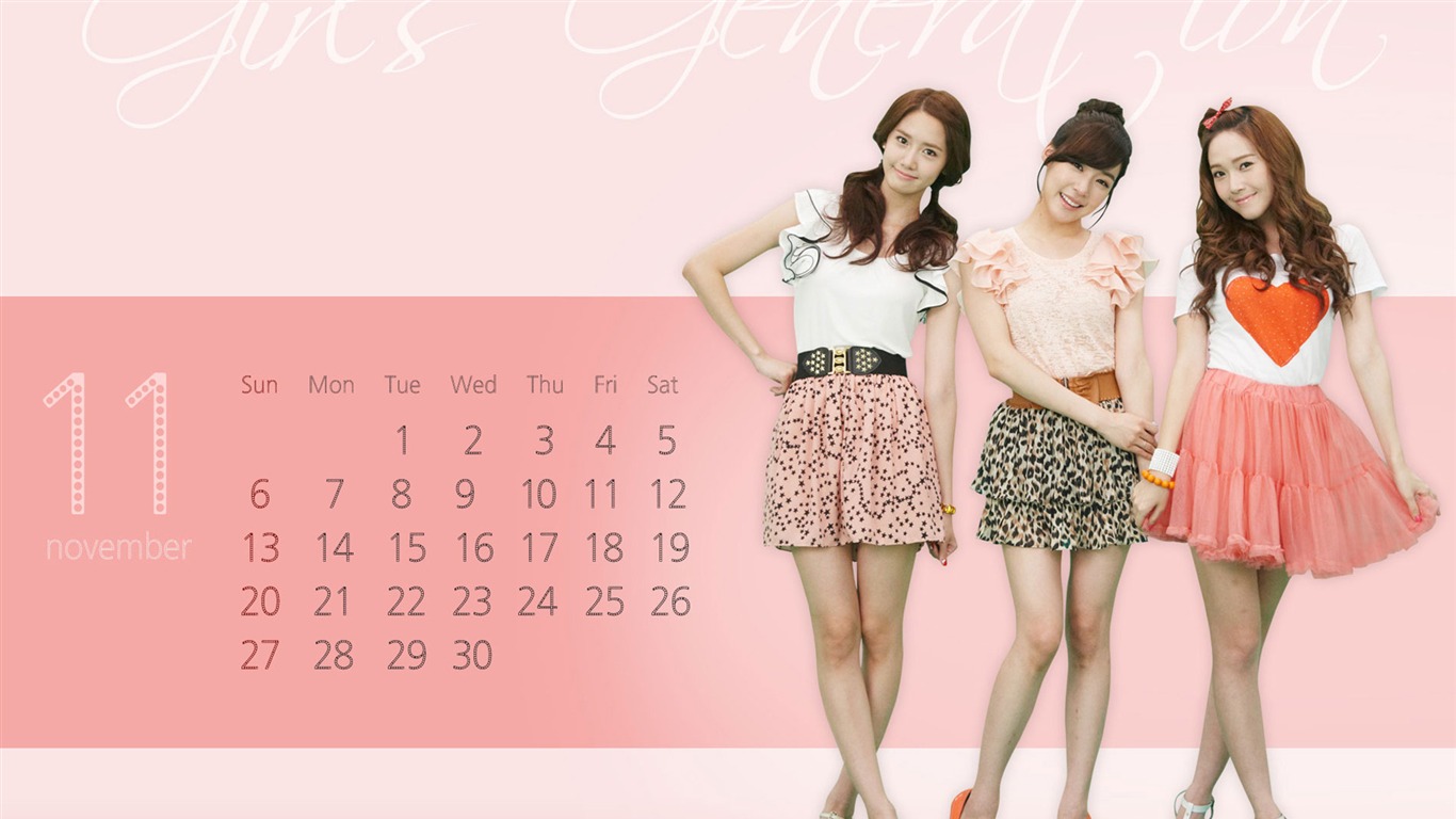 November 2011 Kalender Wallpaper (2) #16 - 1366x768