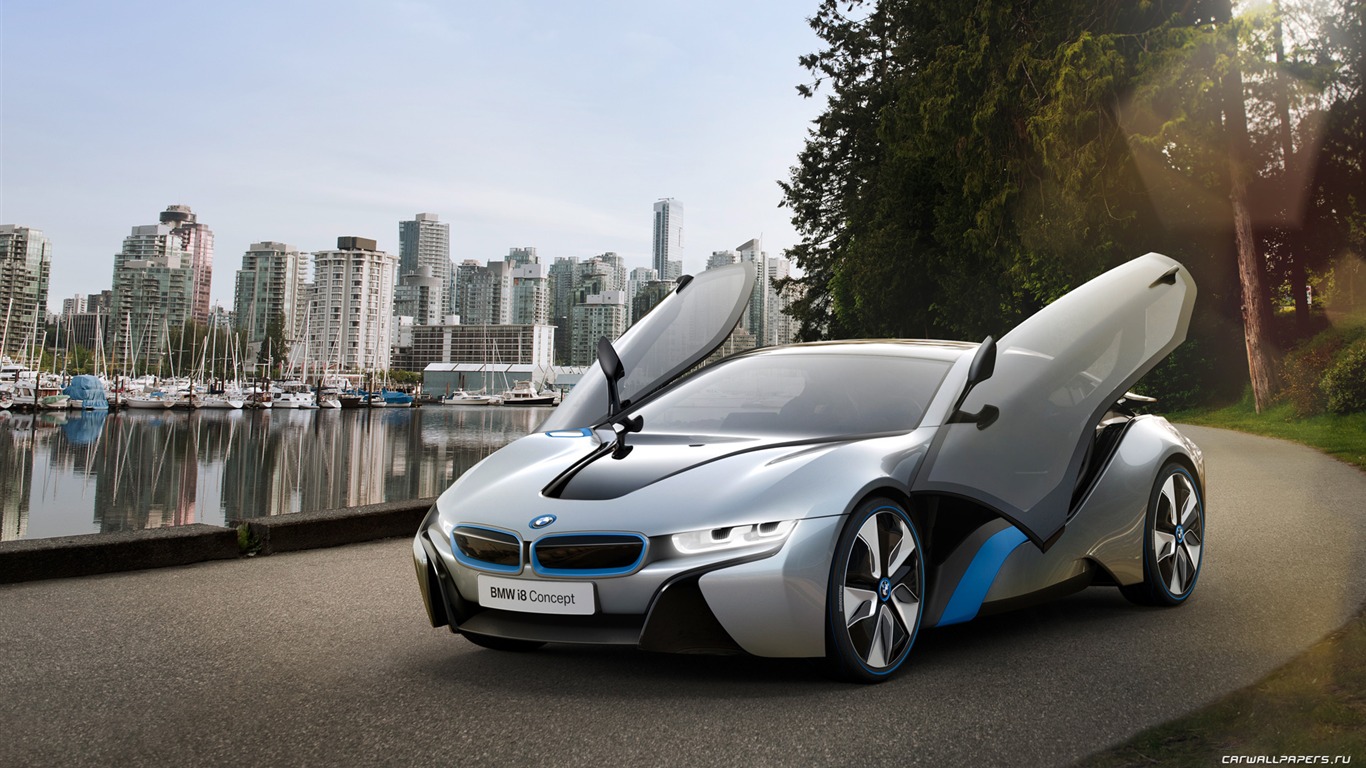 BMW i8 Concepto - 2011 fondos de pantalla HD #2 - 1366x768