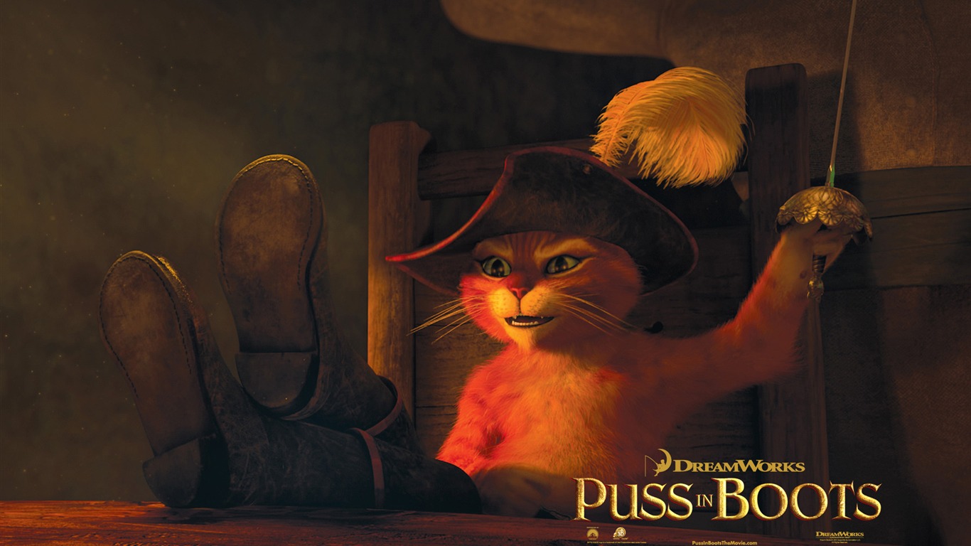 Puss in Boots 穿靴子的猫 高清壁纸3 - 1366x768