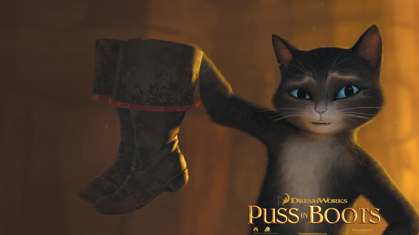 Puss in wallpapers HD Bottes #7 - 1366x768