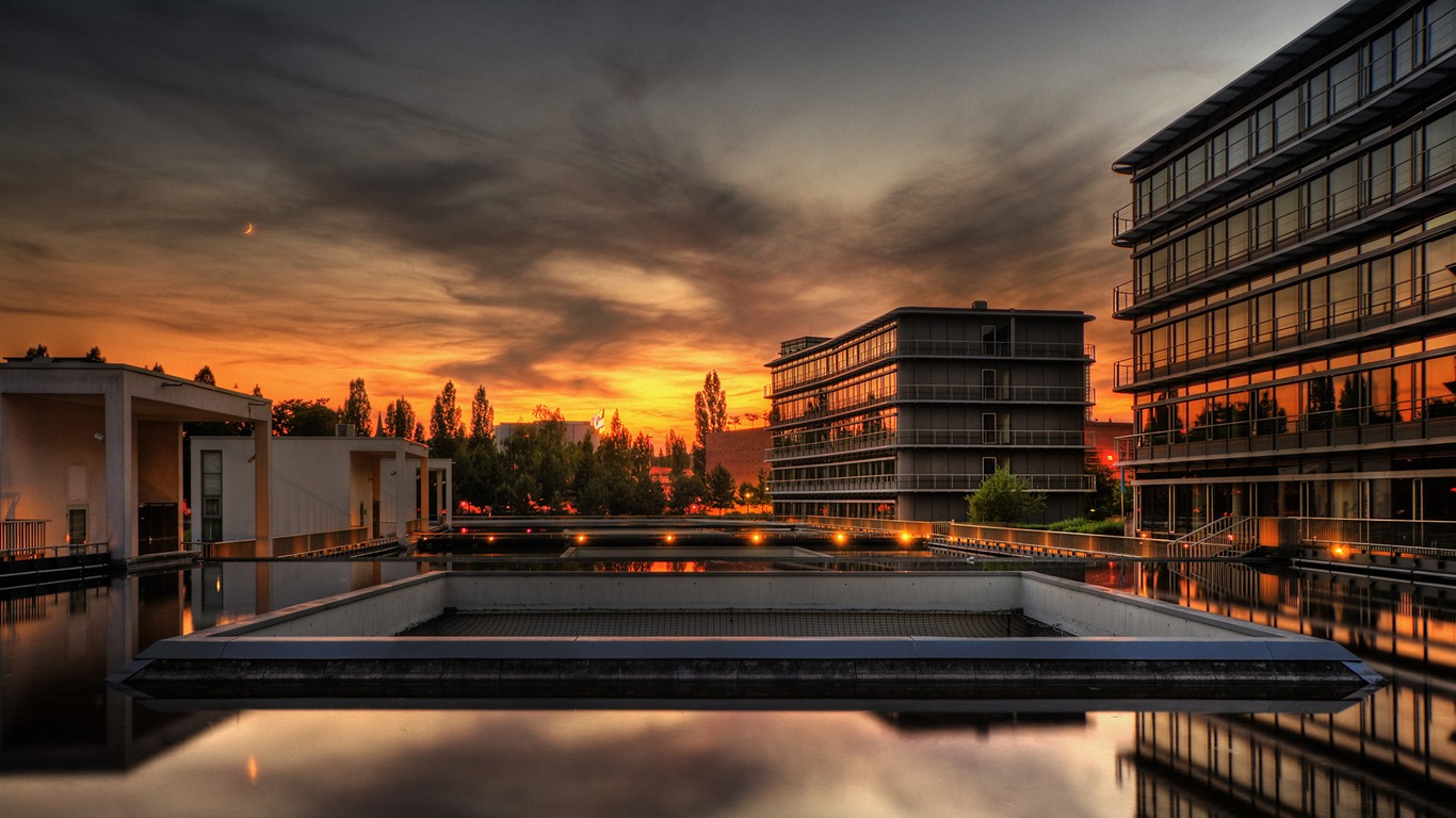 Alemania Saarbrücken paisaje urbano #3 - 1366x768