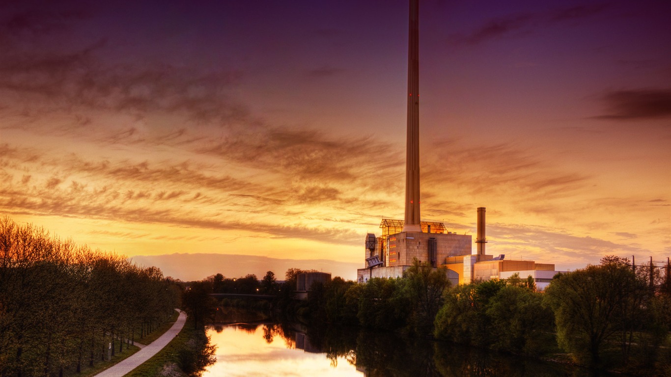 Německo Saarbrücken městské krajině #13 - 1366x768