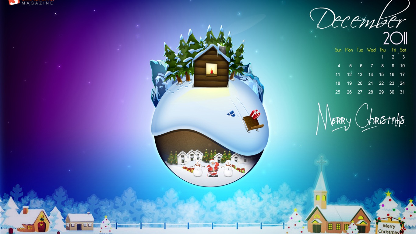 Dezember 2011 Kalender Wallpaper (1) #1 - 1366x768