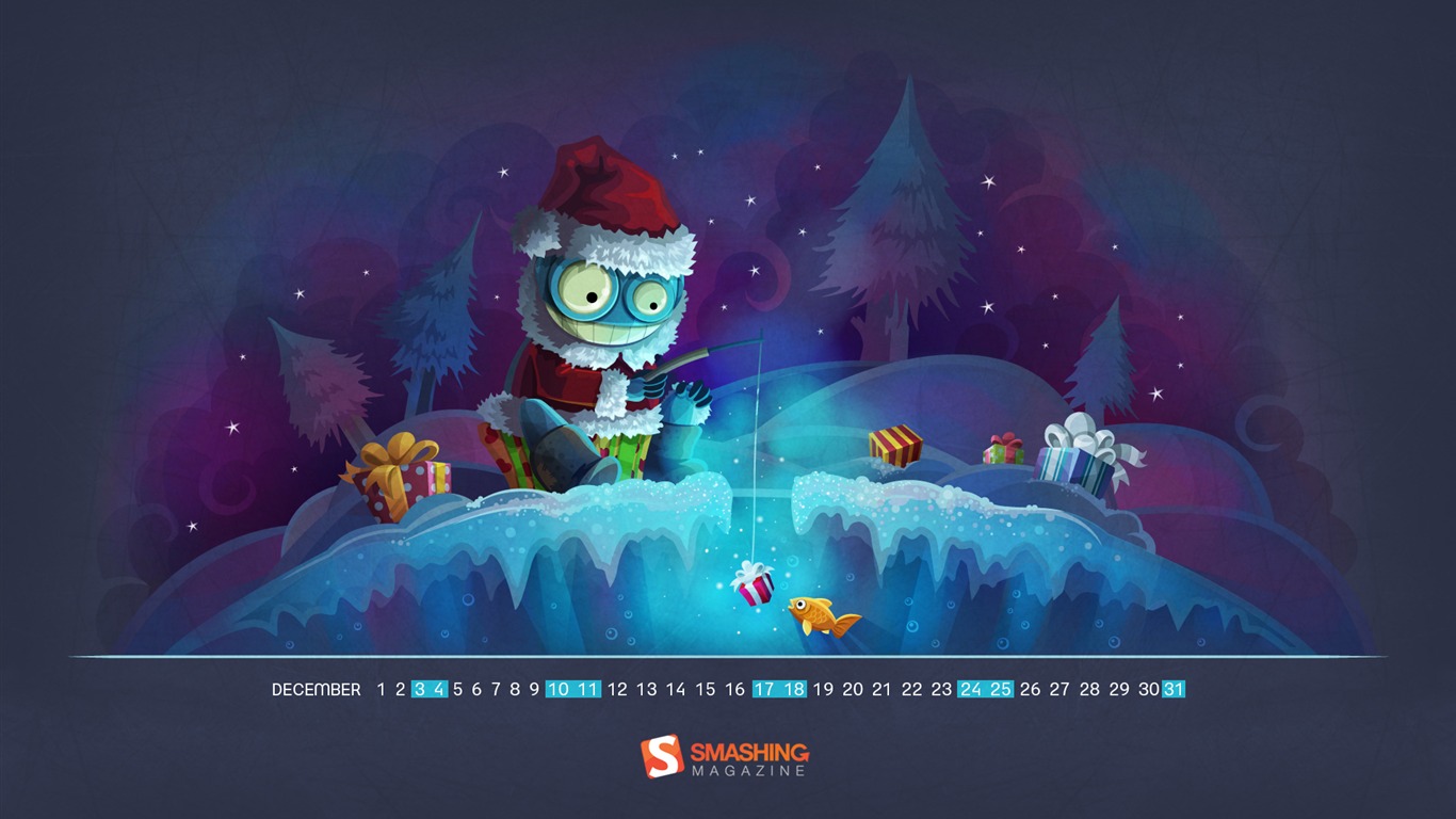 December 2011 Calendar wallpaper (1) #8 - 1366x768