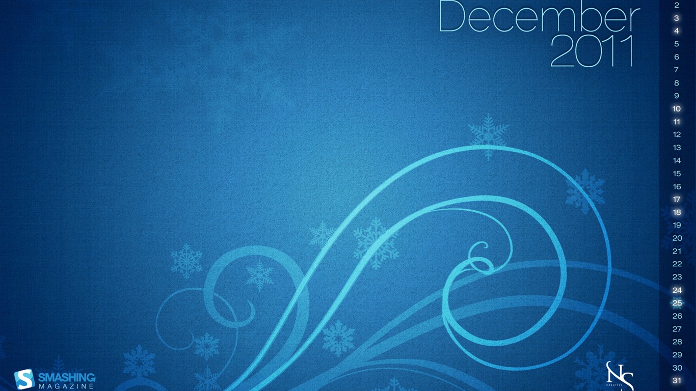 Dezember 2011 Kalender Wallpaper (2) #5 - 1366x768