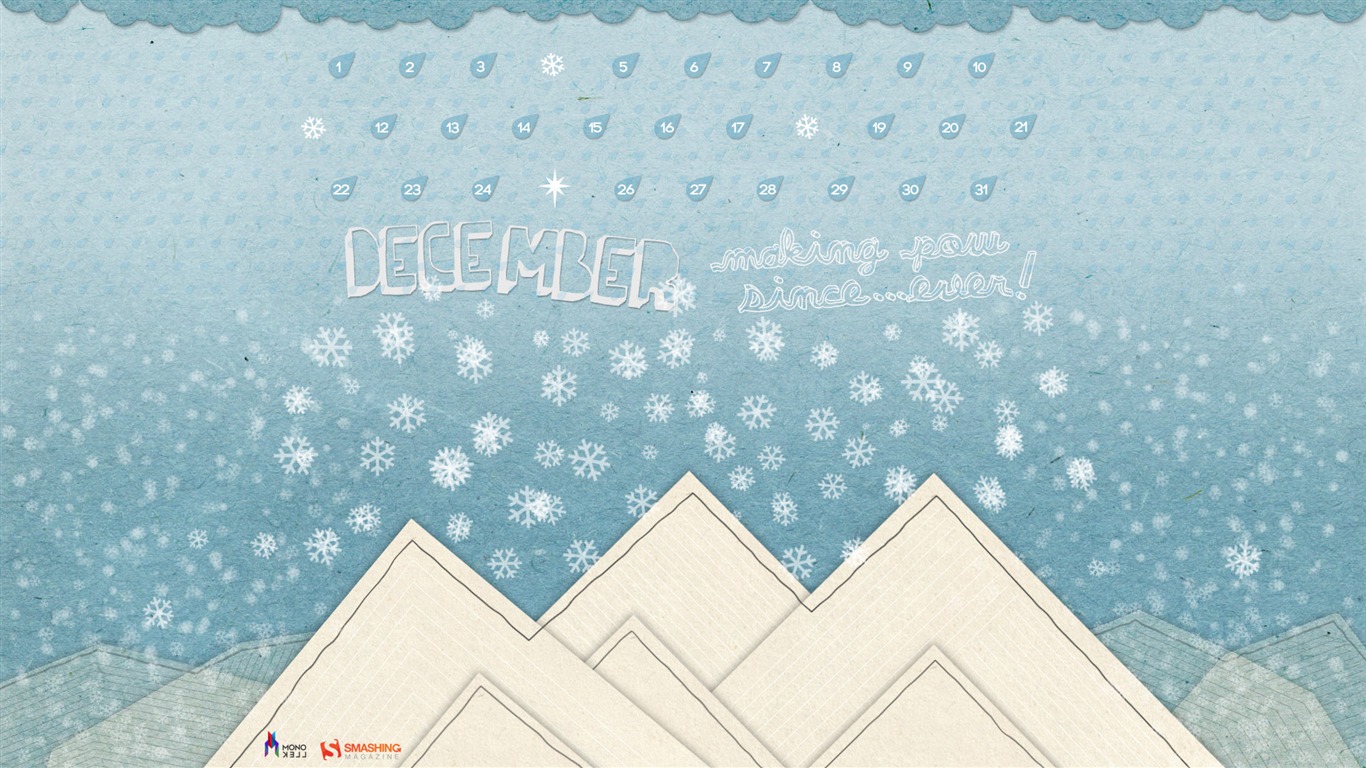 2011年12月 月曆壁紙(二) #7 - 1366x768