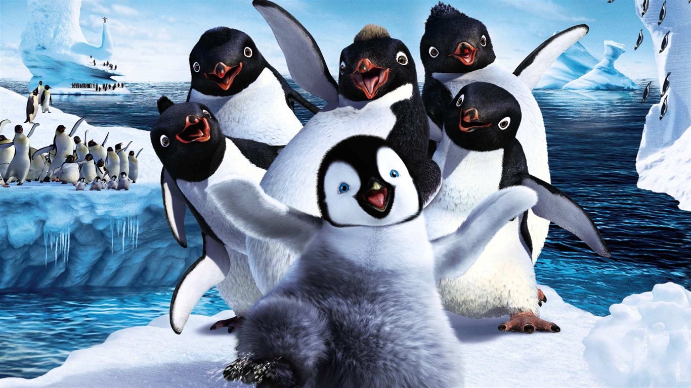 Happy Feet Two 快樂的大腳2 高清壁紙 #1 - 1366x768