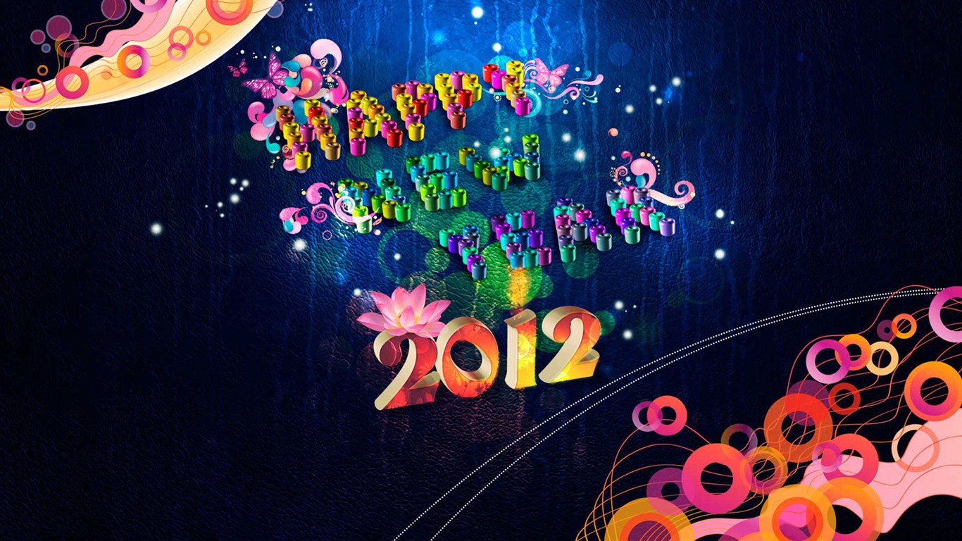 2012 New Year wallpapers (2) #3 - 1366x768